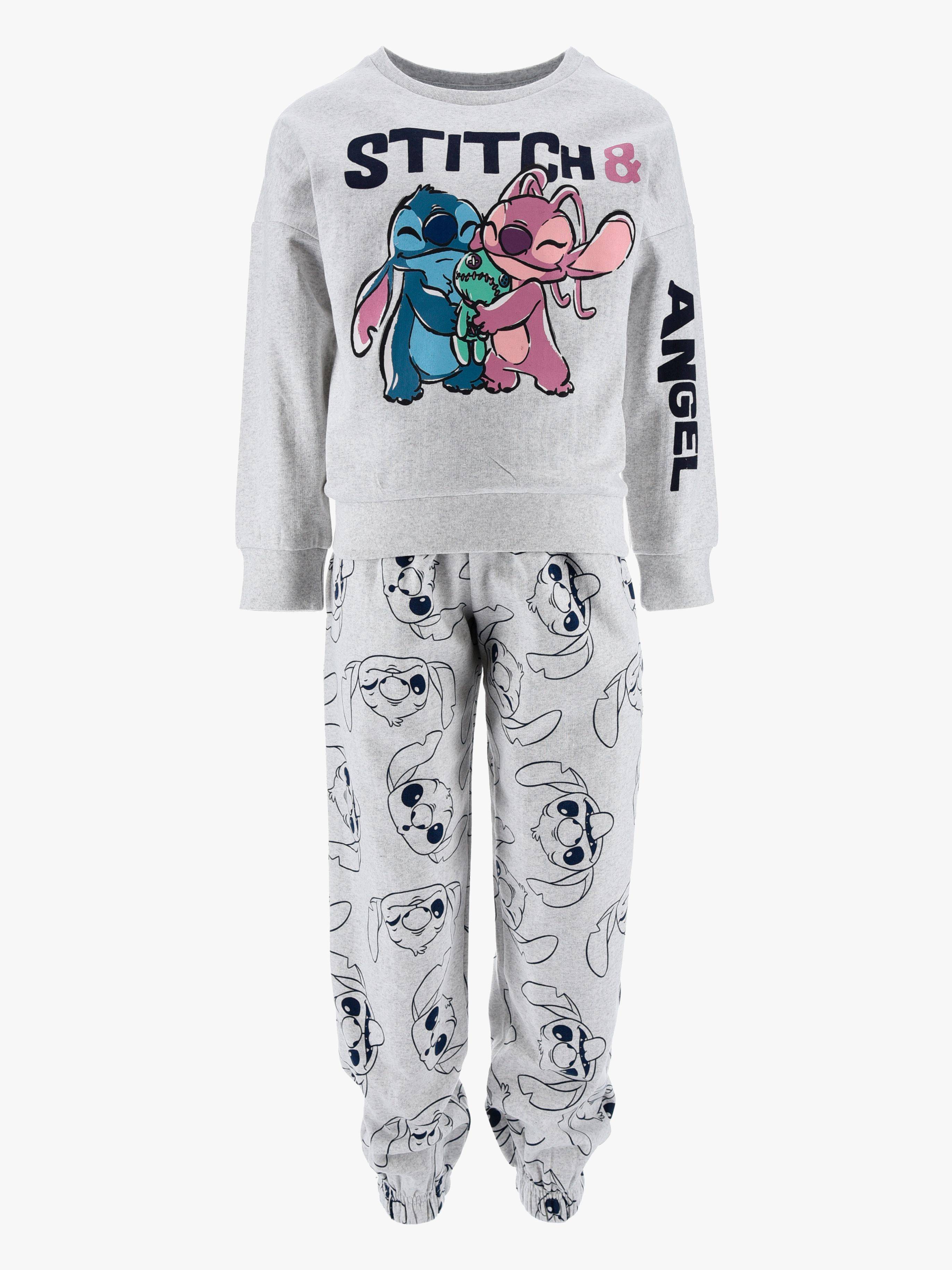 Disney Stitch Trøje & Bukser Sæt, Lysegrå, 128-134