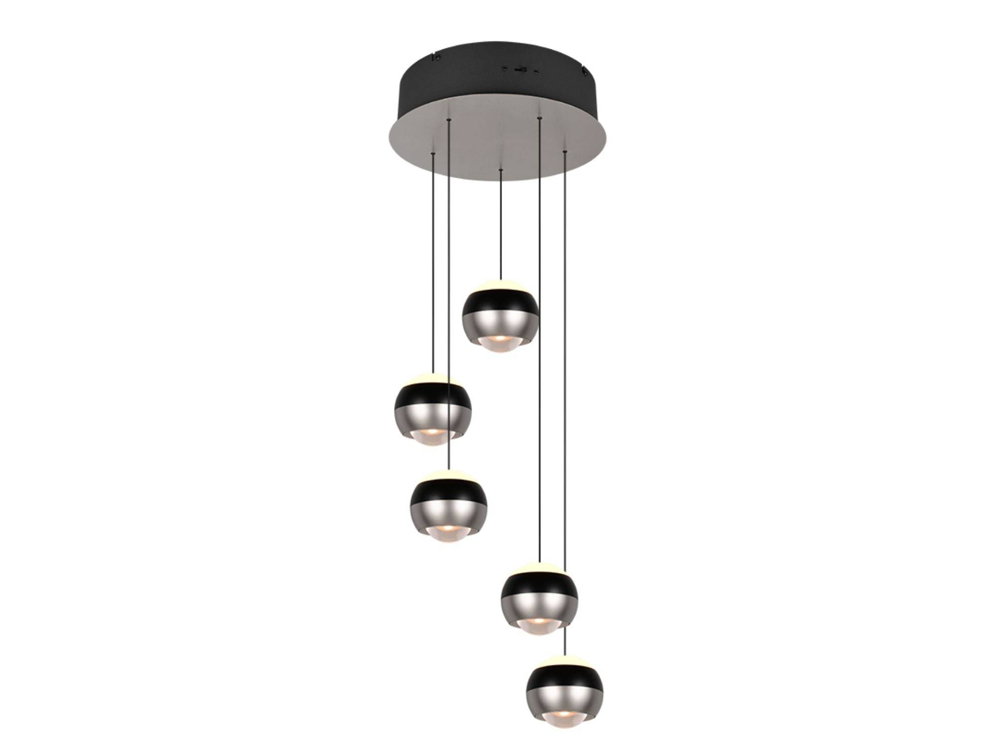 Trio Lightning - Orbit 5 klyngependel - Nickel