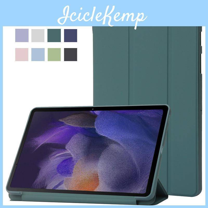 A8 Fodral Samsung För 10,5 Tum Trefaldigt Pu Läder Mjuk Baksida Stöd Surfplatta Fodral För Galaxy Tab A8 Sm X200 X205 X207 Skyddsfodral