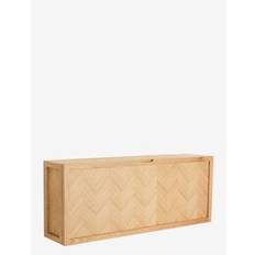 HÜBSCH Herringbone Skoskab |Beige |100X25X40 cm