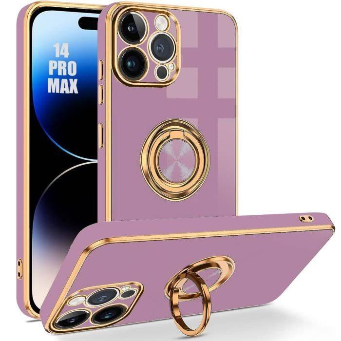 Case - Case - for iPhone 14 Pro Max - Shockproof - 360° rotating stand - Purple