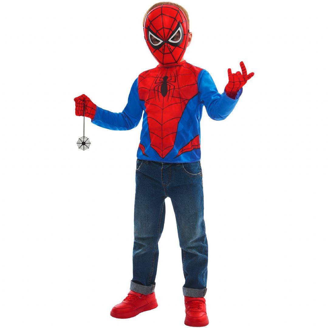 SpiderMan Børnekostume str 116 Spiderman børnekostume 1002221