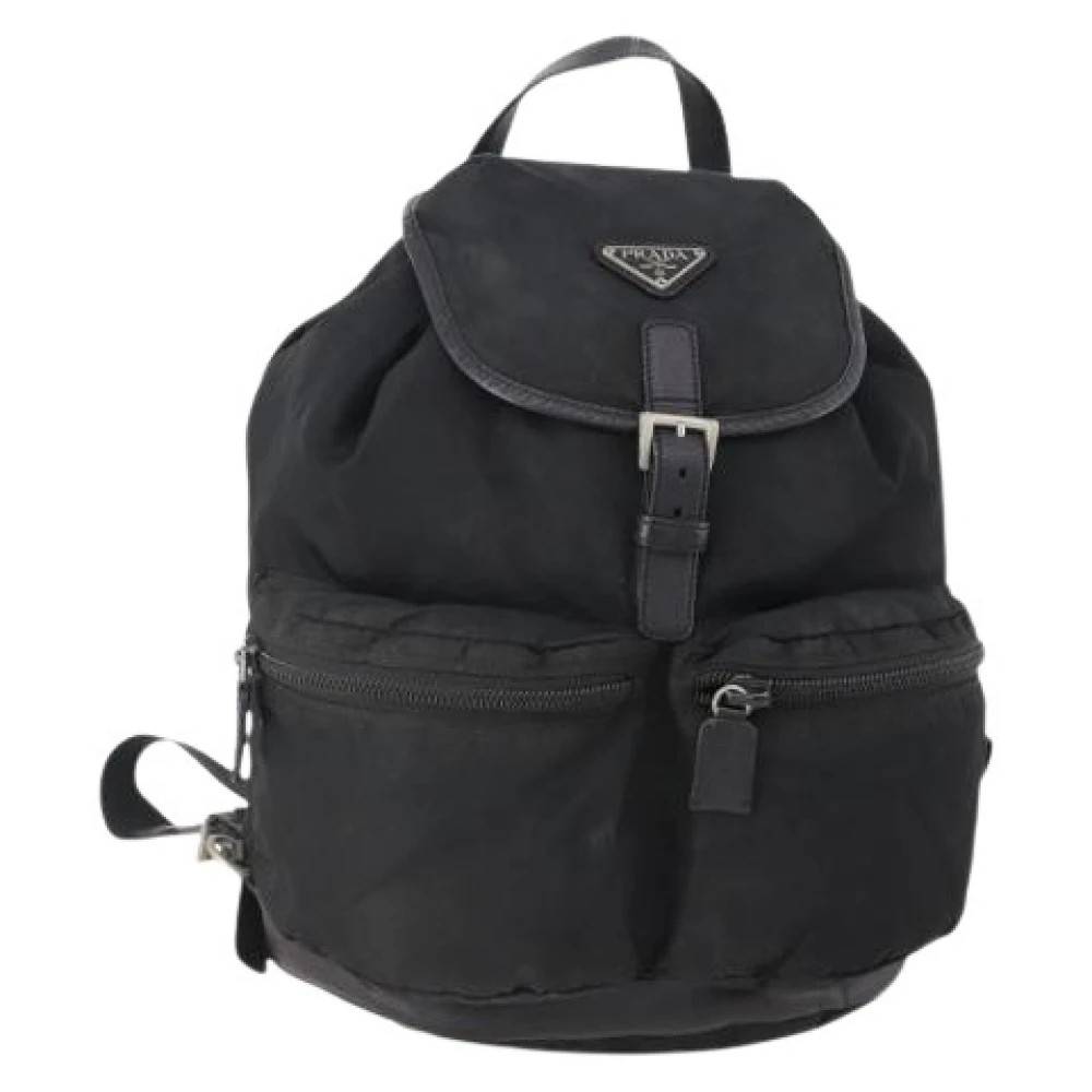 Prada Vintage Pre-owned Vintage Nylon Rygsæk - Vintage - Dame - Sort - ONE SIZE - Nylon