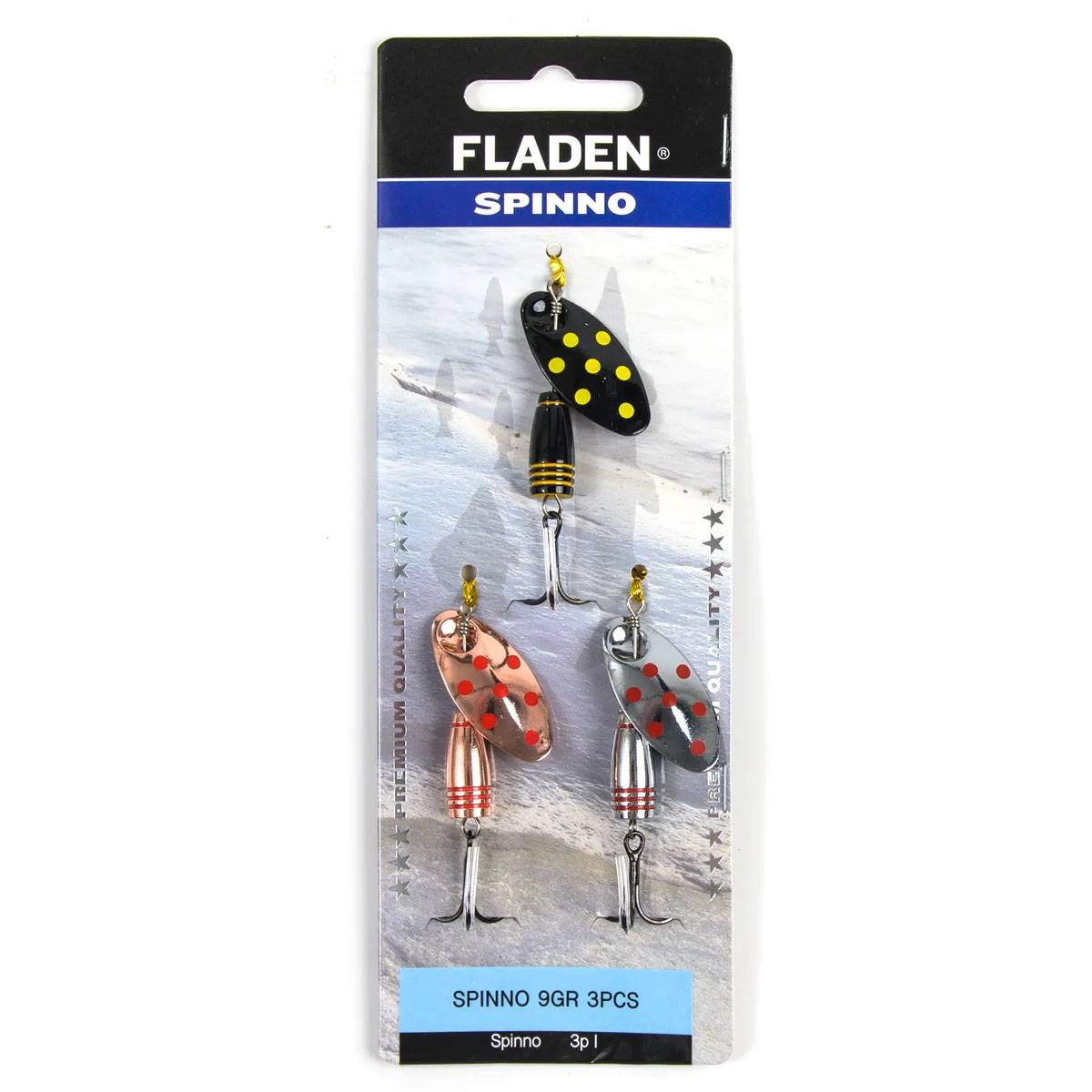 Fladen Spinno Blyfria spinnare 9g - 3-pack