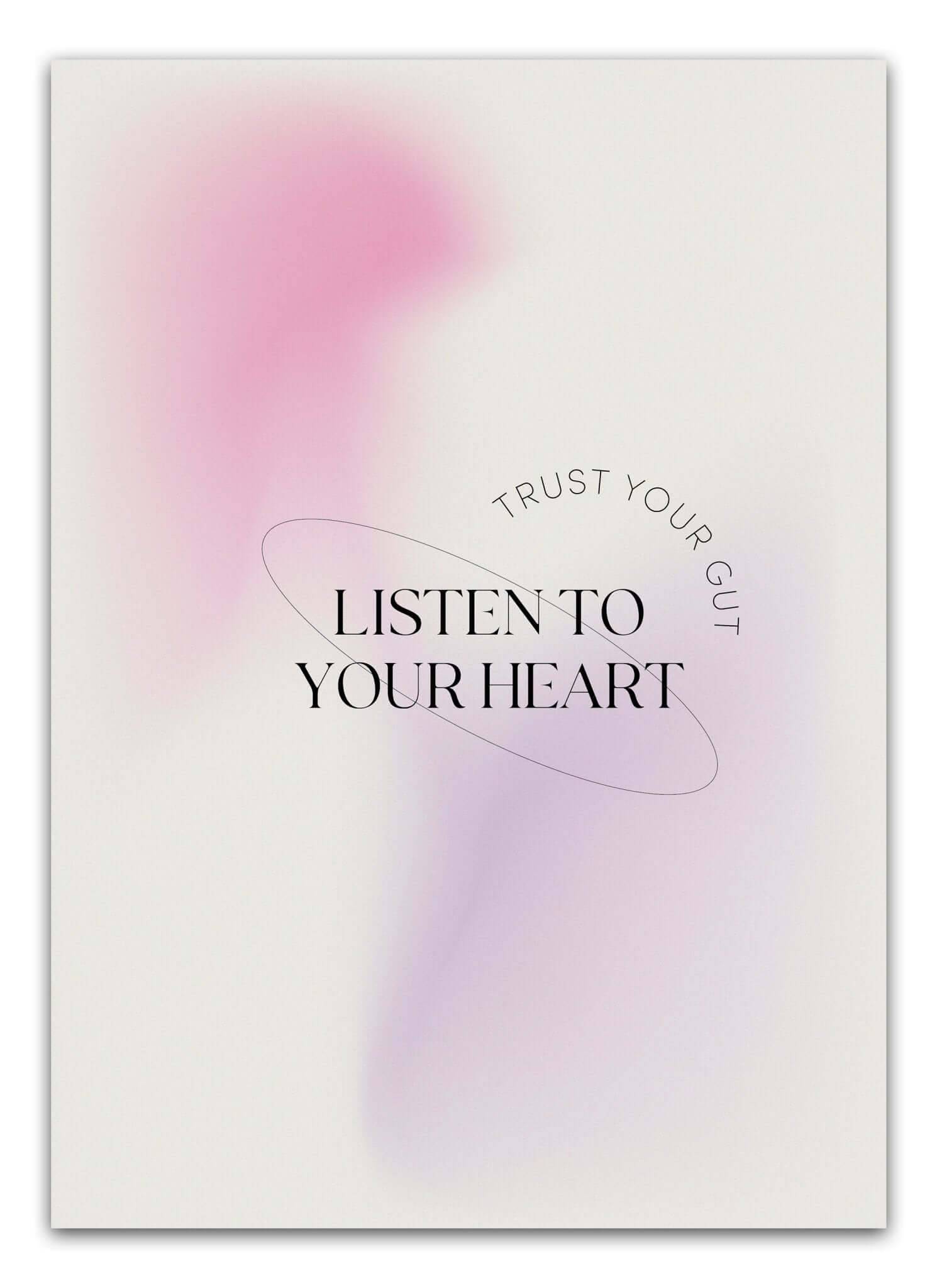 Listen to your heart Poster | 60 x 80 cm | Ellens Postershop.