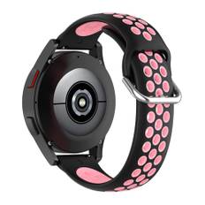 Samsung Galaxy Watch6 40/44mm / Watch6 Classic 43/47mm - Silikon armband 20mm - Svart/Pink