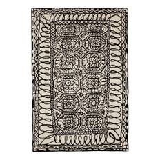 Nanimarquina - Black on white Estambul 200x300 - Ullmattor - Javier Mariscal - Svart,Vit