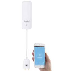 Luminea Home Control Wassersensor Alarm: ZigBee-Wassermelder mit externem Sensor, 2 Jahre Batterielaufzeit, App (ZigBee Wasserstandsmelder, Wasserstandsmelder Alarm, Waschmaschine)