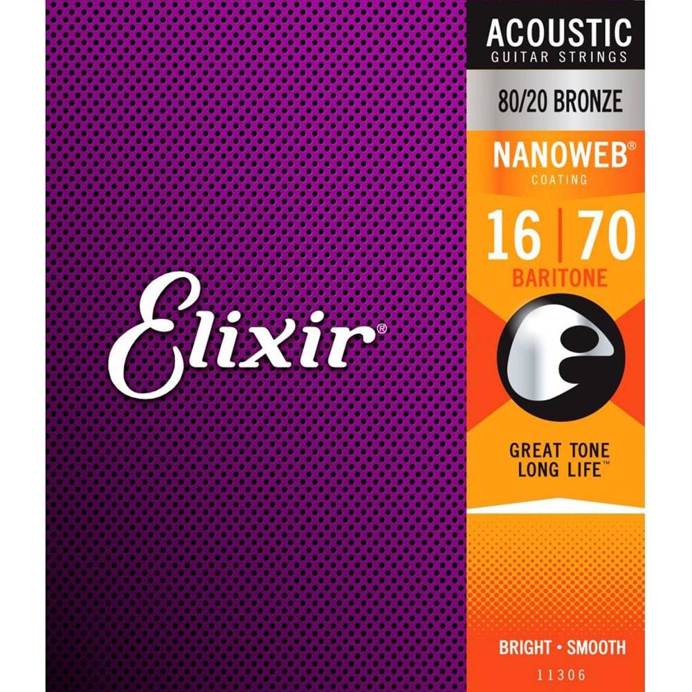 Elixir Acoustic Baritone 80/20 Bronze 016-070