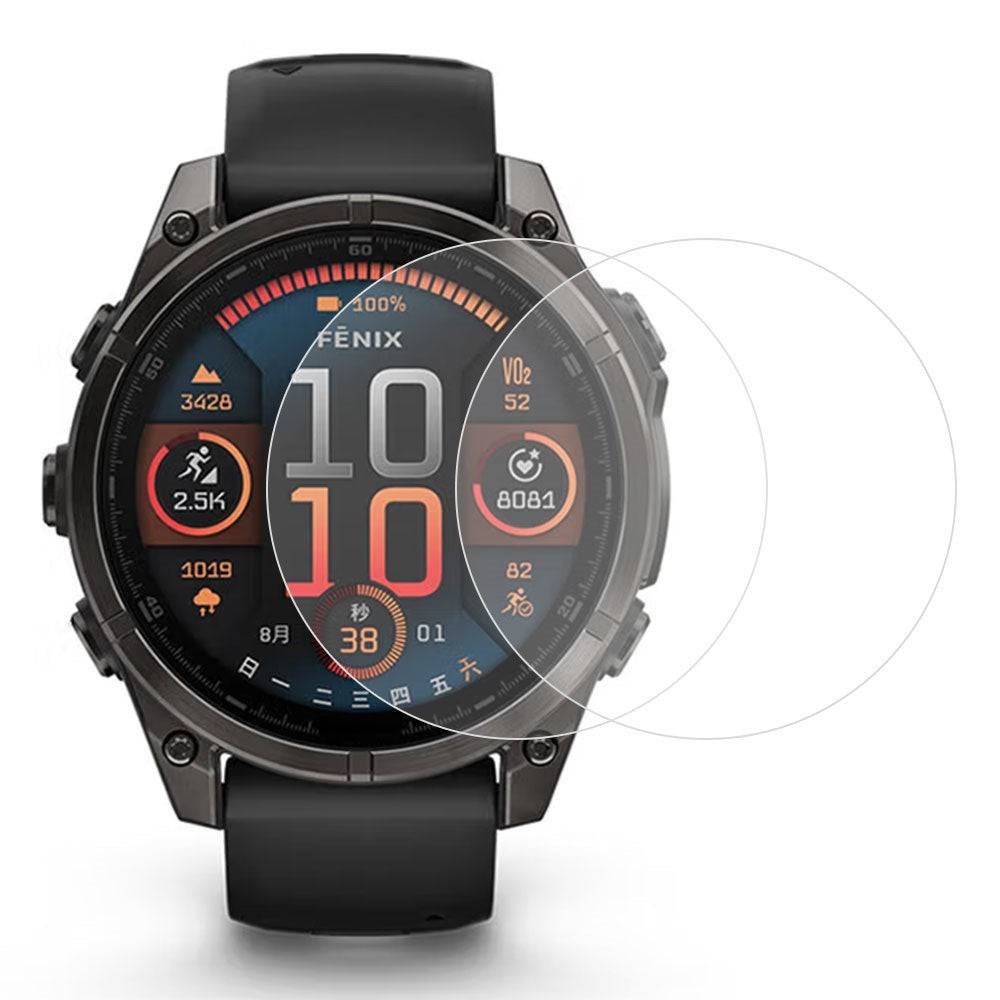 Garmin Fenix 8 43mm Hærdet Glas Skærmbeskyttelse - 2 Stk - Gennemsigtig