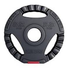 GORILLA SPORTS® Olympic viktskivor - enkla/set, 1,25 kg, 2,5 kg, 5 kg, 10 kg, 15 kg, 30 kg vikter, 50 mm hål, Tri-Grip, plast - viktskivor, olympiska plattor, viktskivor, hantlar