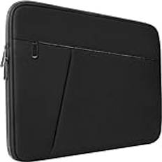 Laptopfodral fodral 17 tum, stötsäkert skyddande datorfodral med framficka, hållbart laptopfodral för 17-17,3 tum HP, Dell, Acer, Asus, anteckningsbok, svart
