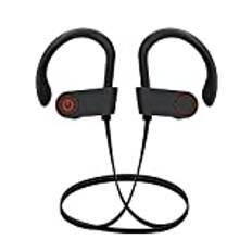 yuxue Bluetooth-hörlurar V5.0, hörlurar för löpning 8 timmar speltid, IPX7 vattentäta stereohörlurar brusreducerande headset gym, träning