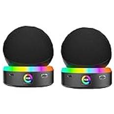 ZahoTse för Amazon Echo Dot 4/Echo Dot 5 hållare väggfäste Amazon Echo Dot 4/Echo Dot 5 stativfäste tillbehör, Echo Dot 4/Echo Dot 5 högtalare tillbehör rack (2-pack, svart) RGB stil