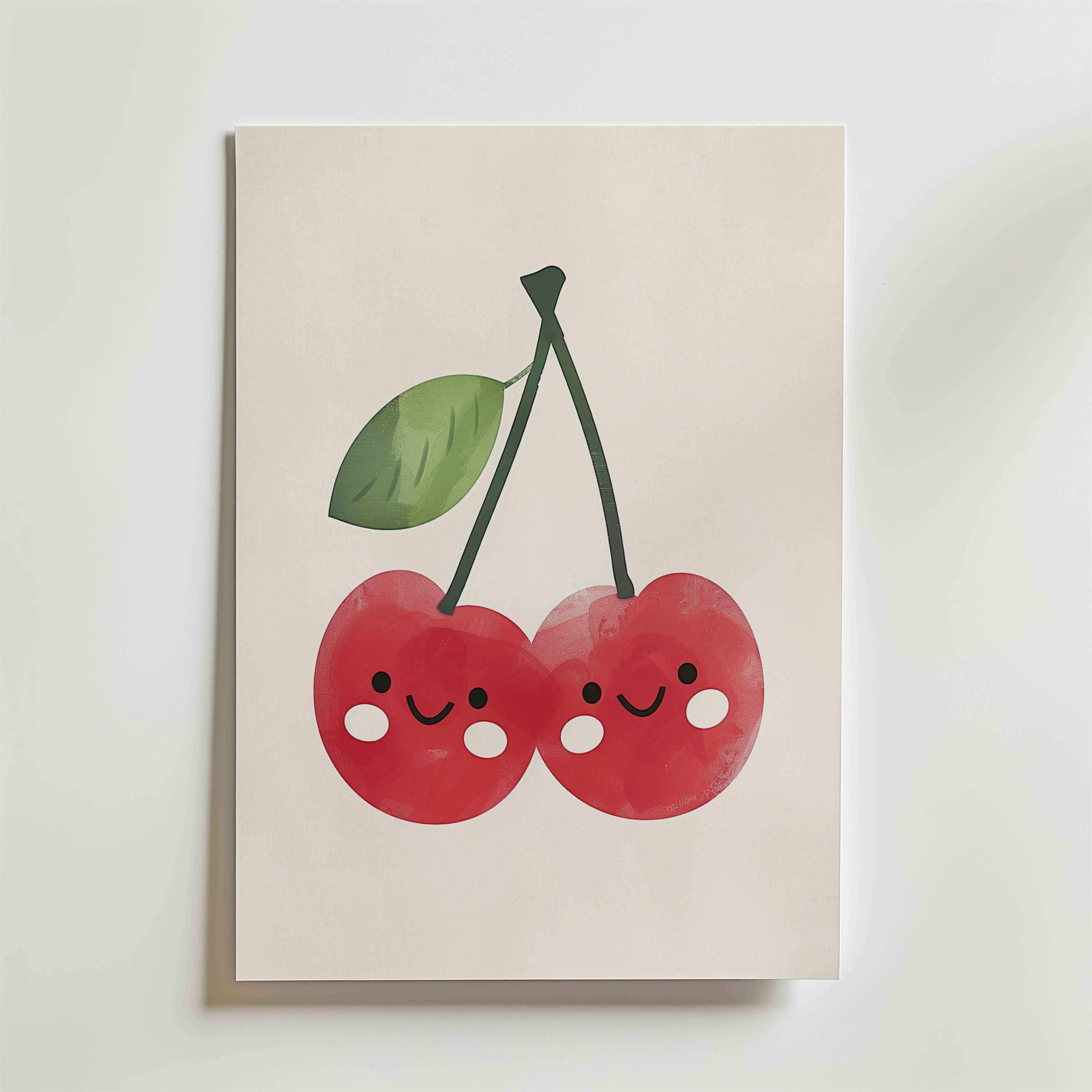 Cherry Friends Poster - Fine Art Poster 100x140 cm