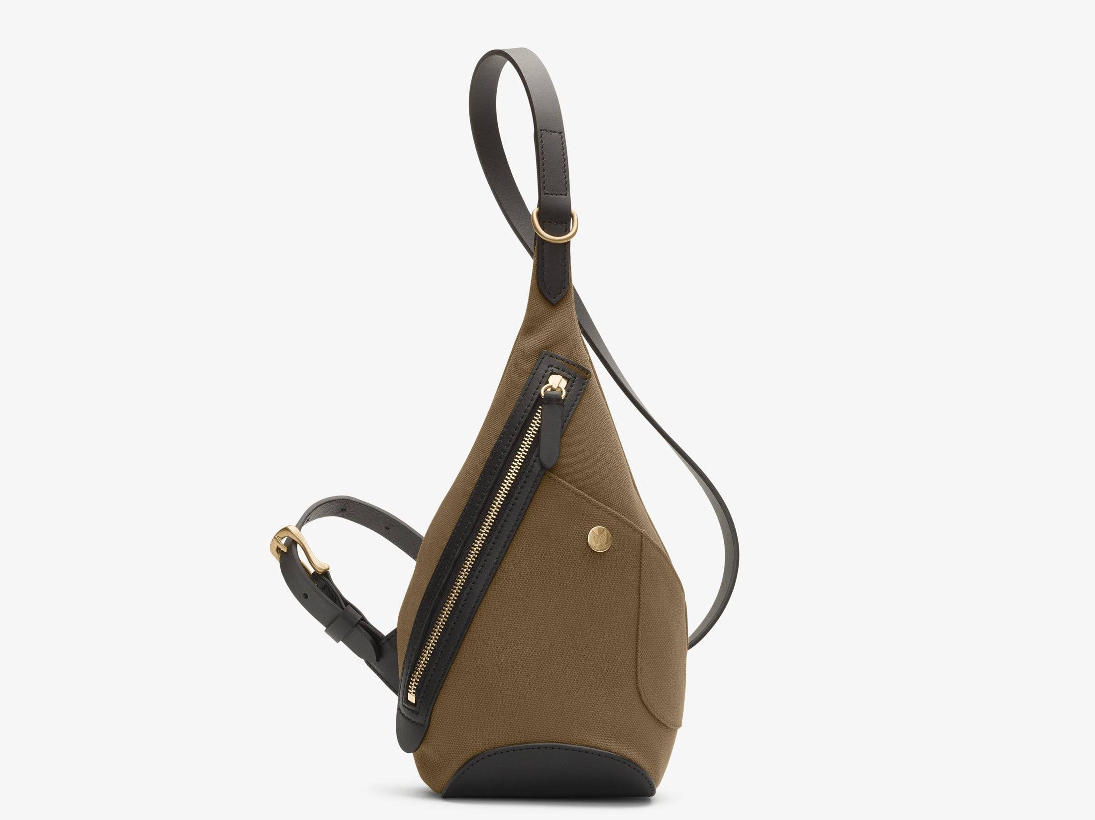 M/S Drop bag - Khaki/Black - Cotton & nylon canvas / khaki Black / 4202.92