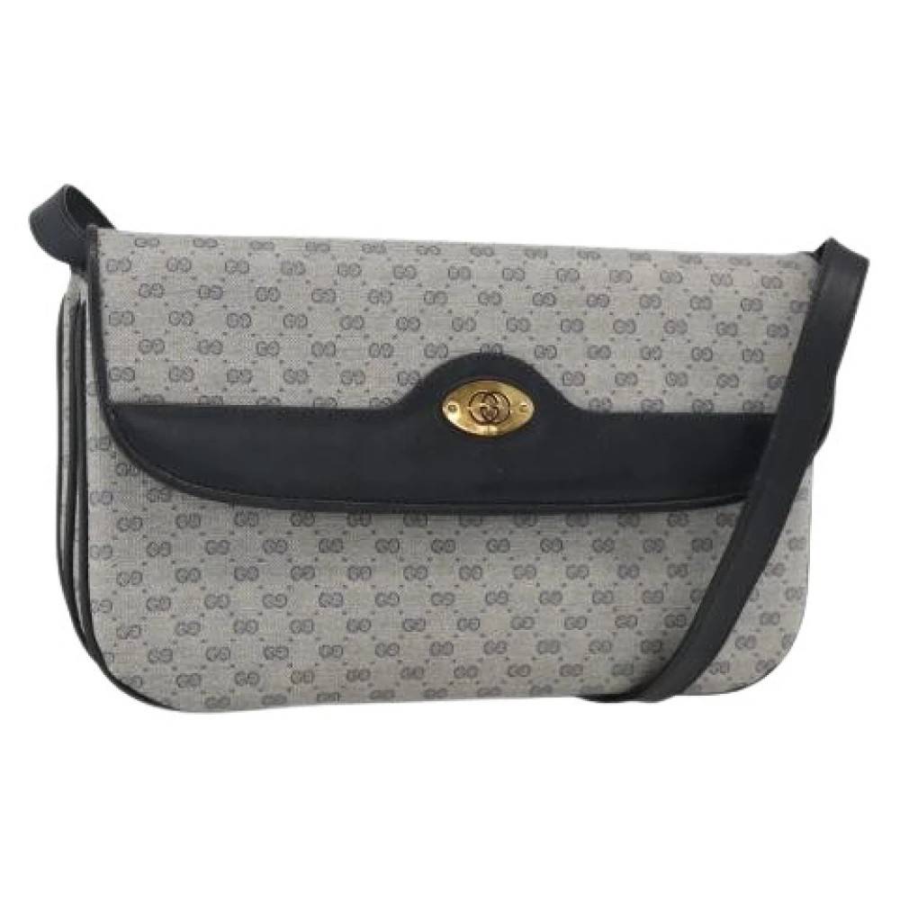 Gucci Vintage Pre-owned Vintage Skuldertaske - Vintage - Dame - Blå - ONE SIZE - Uld