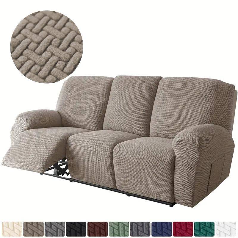 3-sits recliner sofföverdrag för vardagsrum Stretch Elastiskt sofföverdrag Lazy Boy Avslappningsfåtöljer Skyddande Anti-repskydd