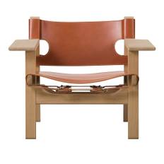 Fredericia Furniture - The Spanish Chair, Oljad ek, Cognac läder - Lænestole - Børge Mogensen - Brun - Læder/Træ