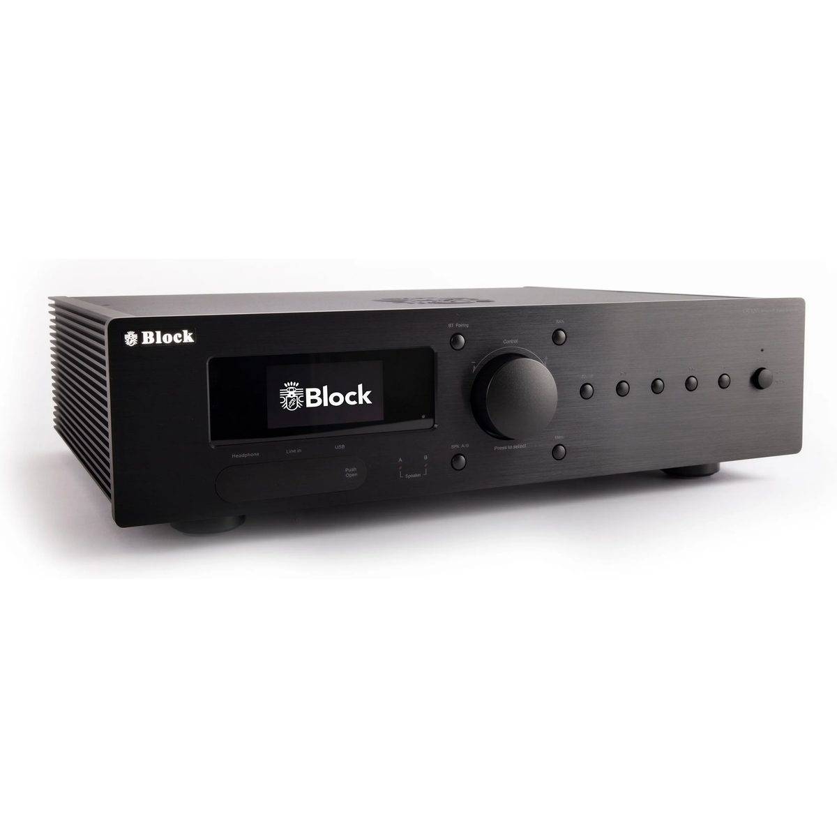 Block VR-120 svart - Stereo integrerad transistorförstärkare, Spotify, AM/FM-mottagare