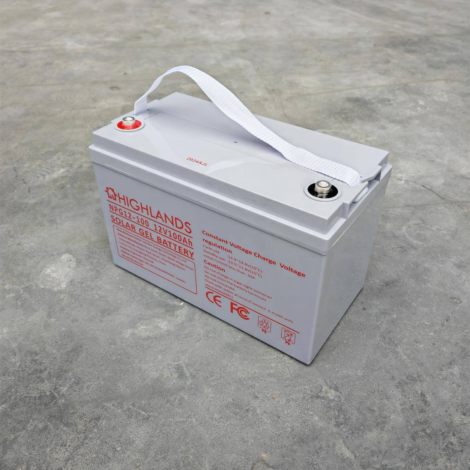 Solar gelbatteri, 12V/100 Ah, Highlands, NPG 12-100