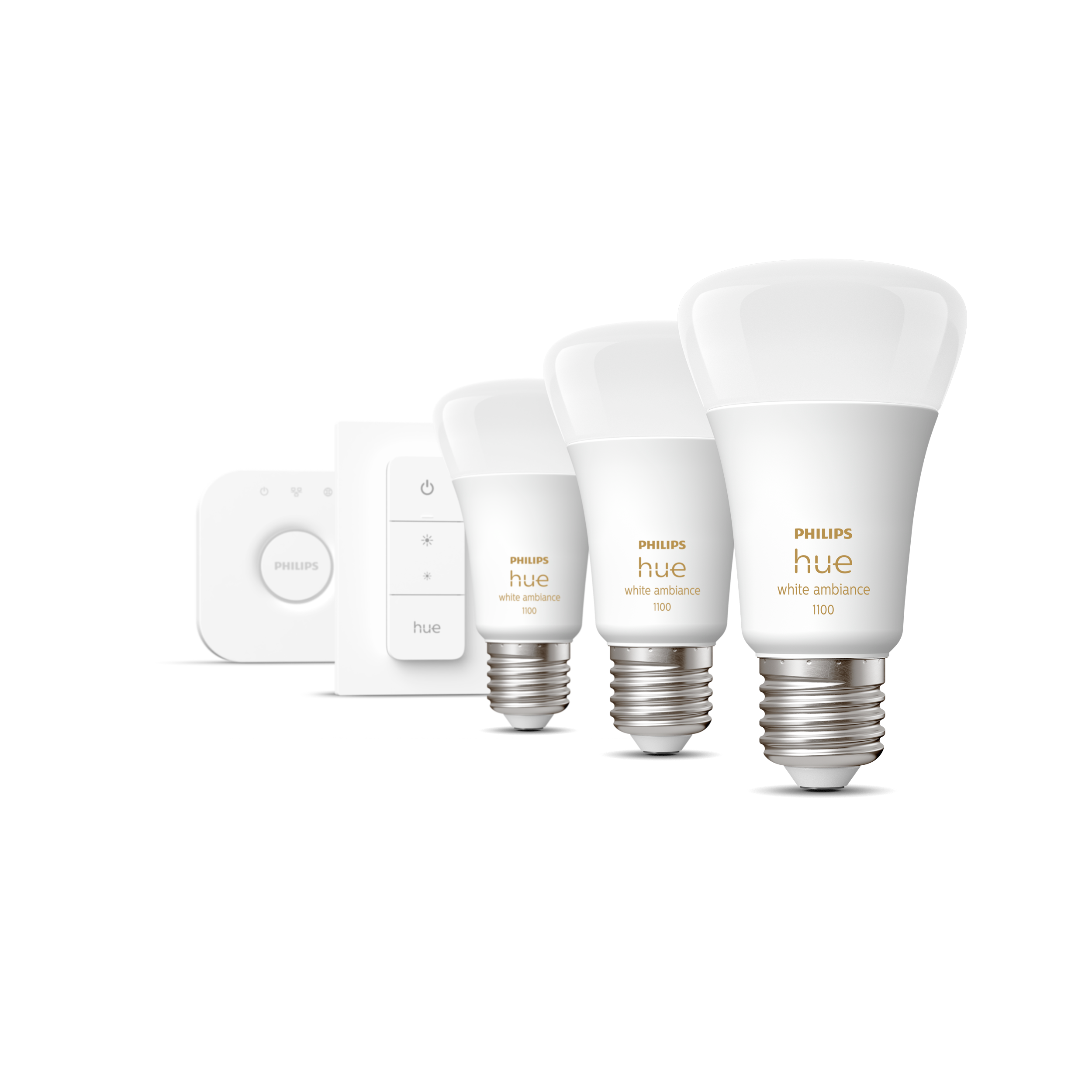 Philips Hue Startpaket 3x 8W White Ambience E27