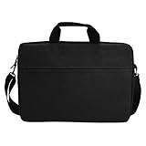 Laptopväska, Bärbar Datorfodral 15,6 Tums Bärväska Skyddsväska Laptopväska Handtag Portföljväska Bärfodral för Resor Affärsresa (Svart)