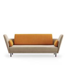 House of Finn Juhl - 57 Sofa, Brownished Steel/Walnut, Cat. 4 Vidar 222/472 - Sofaer - Finn Juhl - Brun,Beige,Træ farvet