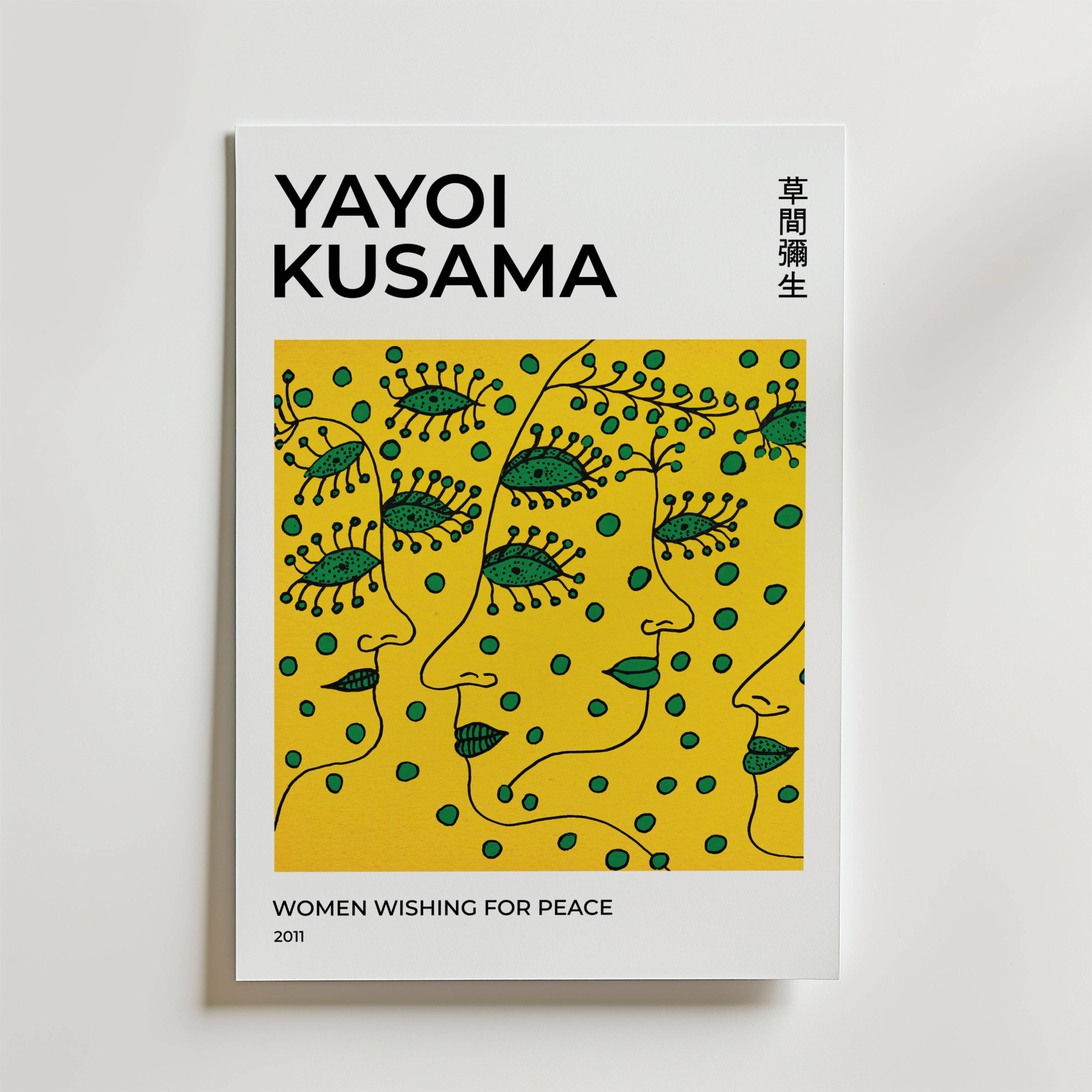 Yayoi Kusama Peace Faces Poster - Fine Art Poster 40x50 cm