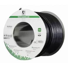 deltaco F/UTP Cat6 installation cable, for outdoor use, 100m, black