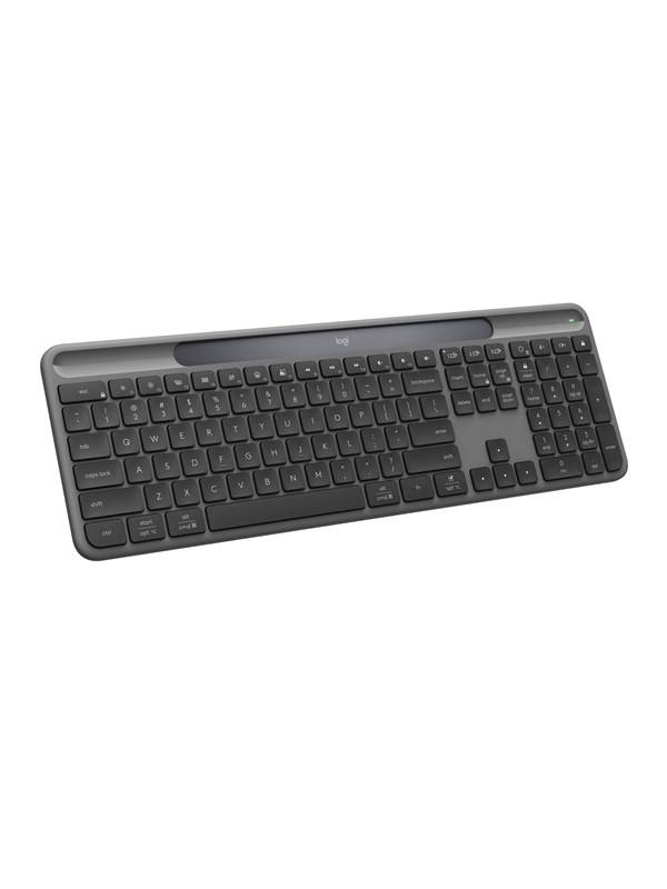 Logitech K980 Signature Slim Solar+ Wireless - Tastatur - Italiensk - Grå