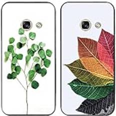 Fodral till Samsung Galaxy Xcover 4/4S I Leaf Tryckt I TPU Gel Silikon I 2 st Baktelefonskal Skal