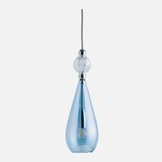 Smykke Pendant lamp M Topaz blue Crystal swirl ball