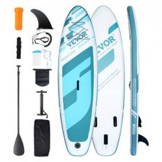 VEVOR Uppblåsbar Stand Up Paddle Board, 10' x 33" x 6" Bred SUP Paddleboard, med brädtillbehör, pump, paddel, fena, telefonväska, ryggsäck, ankelkoppel, reparationssats, halkfri däck för ungdomar och vuxna