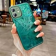 ESONG Transparent Glitter Fodral För Samsung Galaxy S22 PLUS Smalt Skal,Ultratunt Klart bling estetisk Case För Flickor Kvinnor,Mjukt Silikon Stöttåligt Skyddande telefonfodral Grön