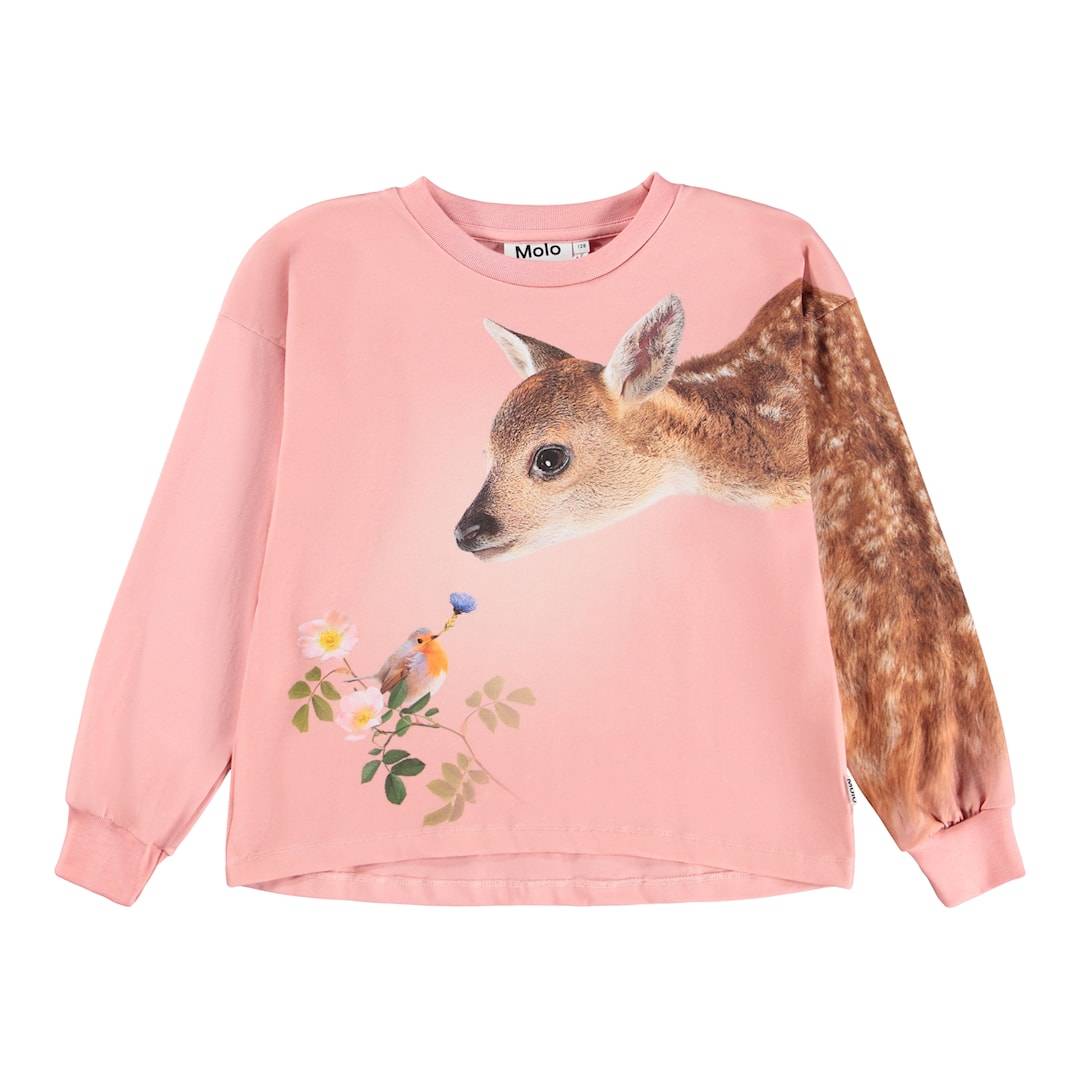 Molo Reniza T-shirt Med Lange Ærmer Flower Gift Flower Gift 128 cm Lyserød 128 cm Piger