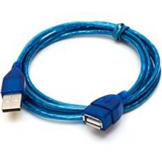 1/1.5/2/3m anti-interferens usb 2.0 förlängningskabel usb 2.0 hane till usb 2.0 hona förlängning datasynkabelkabel blå