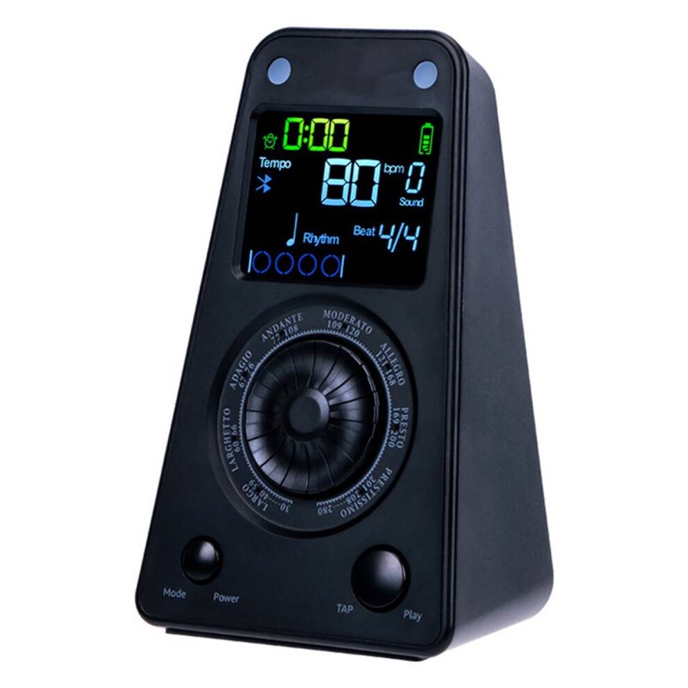 Elektronisk metronom BT genopladelig vokal digital metronom timer til klaver guitar tromme justerbar lydstyrke 8 rytmer