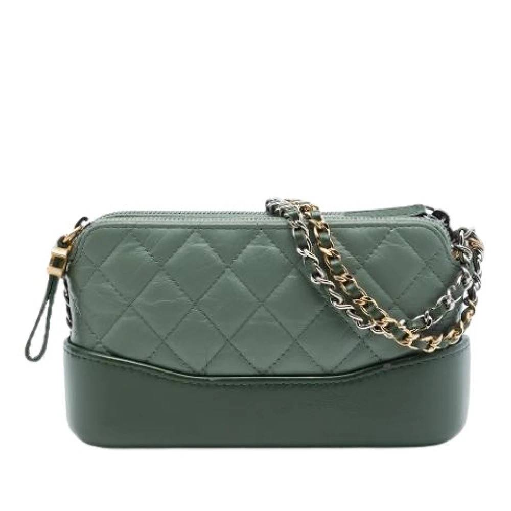 Chanel Vintage Pre-owned Skuldertaske - Vintage - Dame - Grøn - ONE SIZE - Uld
