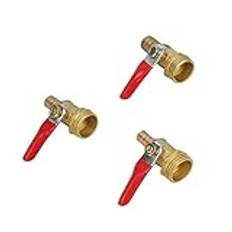 1/2 "hangängad ventil till hulling, 8 mm, 10 mm, 12 mm, slanganslutningsgränssnitt, mässingskulventil, kopparrör installationskopplingsadapter(1 tum