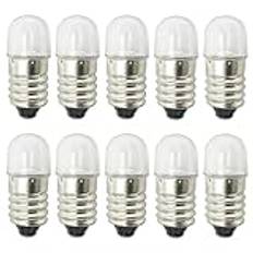 GutReise E10 LED-lampor, 10 st 220 Volt varmvita E10 ersättningslampor 1 watt 65 Lm (varmvit)