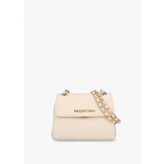 Womens Relax Embossed Logo Flapover Shoulder Bag In Ecru