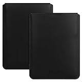 HoYiXi universellt fodral för 6 tum Kindle/Kobo/Voyaga/Lenovo/Pocketbook/Sony/Tolino E-bok e-läsare lätt läder fodral påse för 6 tum e-bok, svart