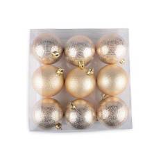 Julgranskulor 9 pack Guld