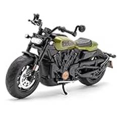 1 12 För Harley Cross Country Alloy Motorcykel Modell Dekorerat Skrivbord 19cm Grön Mini Motorcykelleksak För Män Och Pojkar