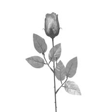 1 stk. Sølvfarvet Kunstrose – Elegance og Holdbarhed, 54 cm – Ideel til Festdekoration