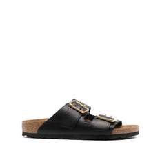 Birkenstock - Arizona sandaler - herr - mocka/läder/polyetylenvinylacetat (peva) - 42 Narrow - Svart