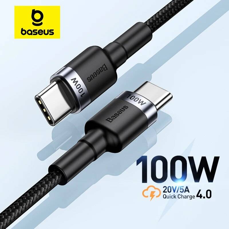 Baseus USB Type C To USB C Cable For iPhone 16 15 100W PD Fast Charging Charger Cord For Macbook Xiaomi Samsung Type-C Cable