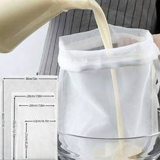 2/3 st återanvändbara sojamjölksfilterpåsar, lämpliga för nötmjölk av hög kvalitet, finmaskigt, tyg, kallbryggt kaffefilter, kökstillbehör, sommarstra - Vitt (3st-(15*20cm+20*30cm+24*36cm),2st-15*20cm,2st-20*30cm,2st-24*36cm)
