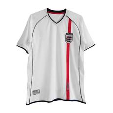 2002 England Home Retro Shirt No.4 Gerrard No.7 Beckham Fodboldtrøje